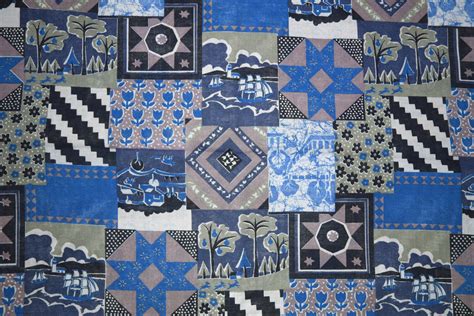 Blue Patchwork Quilt Fabric Texture Picture Free Photograph Photos