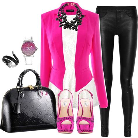 Hot Pink And Black Fall 2014 Fashion Pink Fashion Fashion
