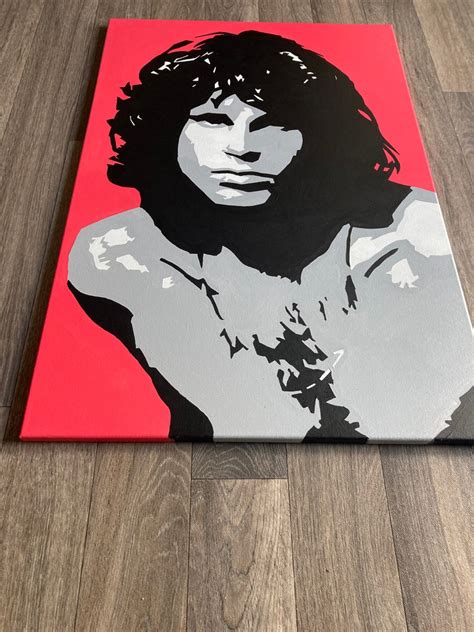 Jim Morrison The Doors Original Hand Painted Framed Pop Art Etsy