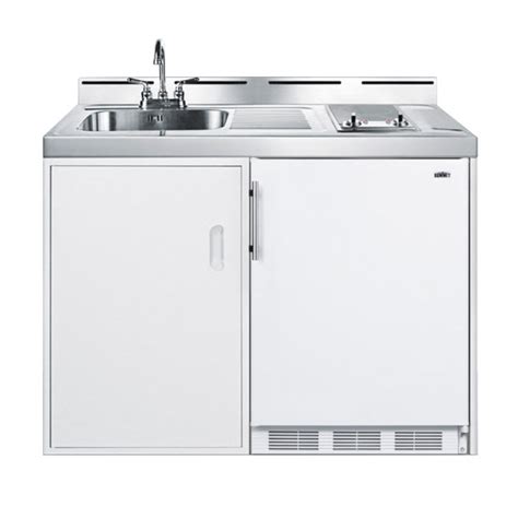 Add your personal touch with a sink, faucet and accessories that will enhance your decor and lifestyle! Summit C48ELGLASS 48" All-in-One Combo Kitchen ...