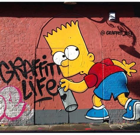 Bart Simpson Graffiti Street Art Bart Simpson Art Murals Street Art