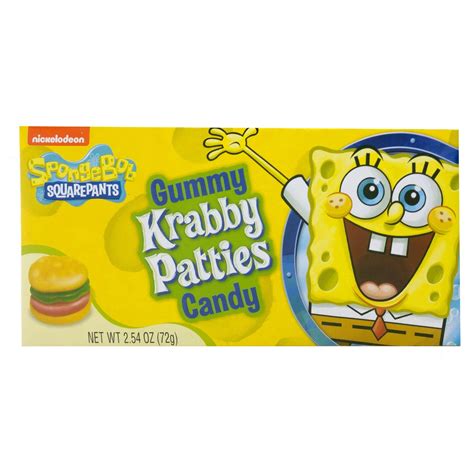 Spongebob Squarepants Gummy Krabby Patties Candy 254 Oz Theater Box