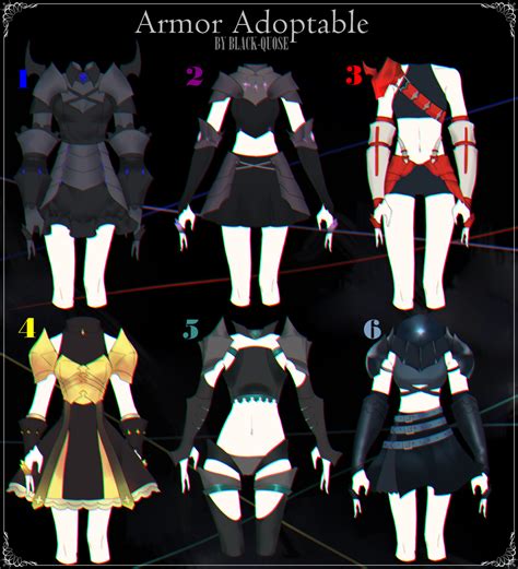 Closed Armor Outfit Adoptable 19 By Black Quose On Deviantart
