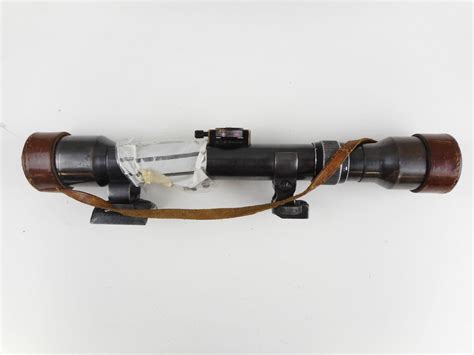 German Msw Wetzlah 4x Scope With Leather Covers And Mounts
