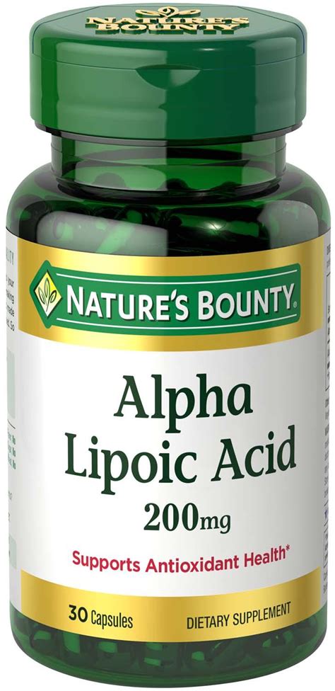 Alpha‐lipoic acid improves vascular endothelial function in patients with type 2 diabetes: Amazon.com: Nature's Bounty Alpha Lipoic Acid 200 mg 30 ...
