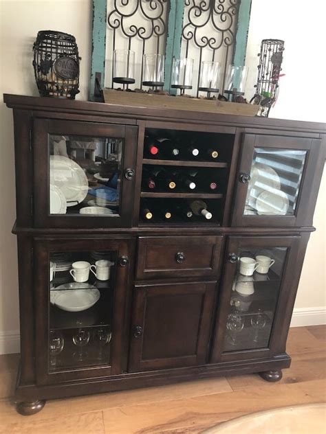 The most common dining room servers material is metal. Used Ashley Furniture Dining Room Server (Porter ...