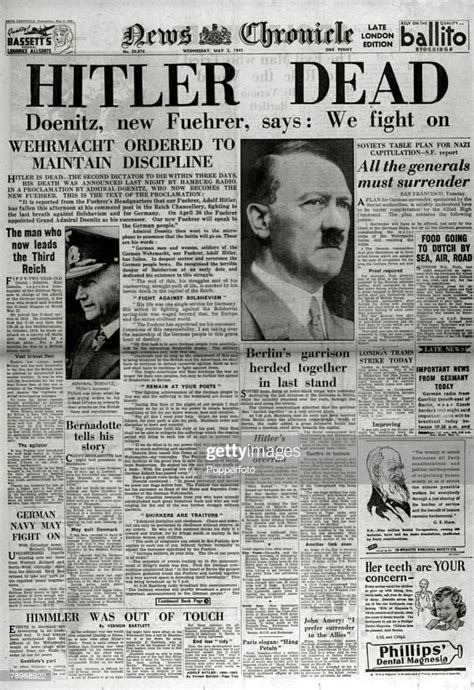 Publishing Historic Newspaper Headlines 2nd May 1945 The Front
