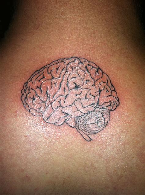 Anatomical Brain Tattoo Design