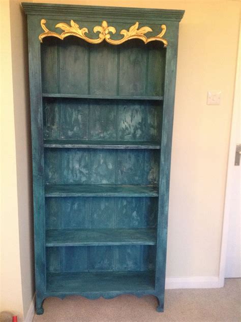 Painting Bookcase Teal Paint Annie Sloan Chalk Paint Bookcases