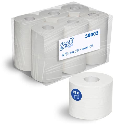 Scott® Essential® 2 Ply Toilet Paper Roll 38003 White 12 Packs
