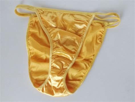bright yellow silky shiny nylon satin string bikini free download nude photo gallery