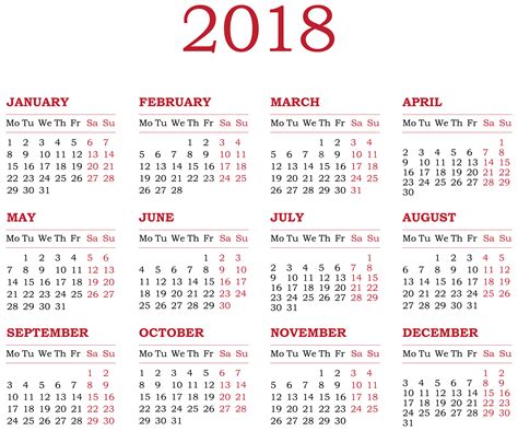 2018 Calendar Png Image Hd Png All Png All