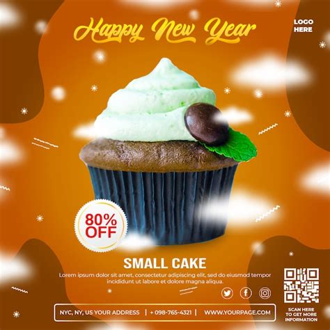 Premium Psd Cake Menu Social Media Promotion Instagram Banner Post
