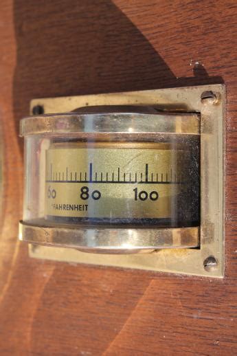 Vintage Wall Barometer Weather Station W Brass Instruments West Germany