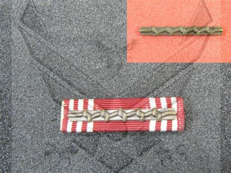 New Nos Pronged Military Full Sz Medal Ribbon Army Good Conduct 5 Knot