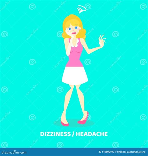 Woman Having Dizziness Headache Confuse Health Care Disease Symptoms