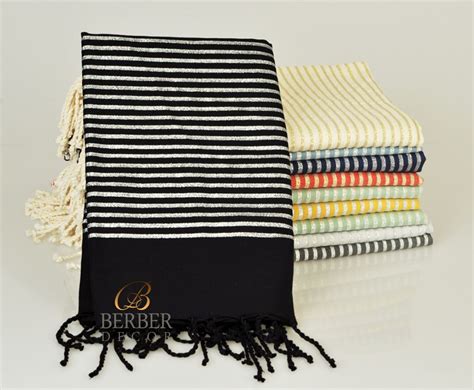 Premium black cotton bath hand towels luxury terry towels with logo. Luxury Lurex fouta beach towel Collection Black with ...