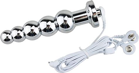 Anals Beads Glass Electric Shock Anal Beads Electro Butt Plug Anal Themed Toys Sex