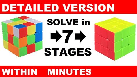 How To Solve The 3x3x3 Rubiks Cube Detailed Version Youtube