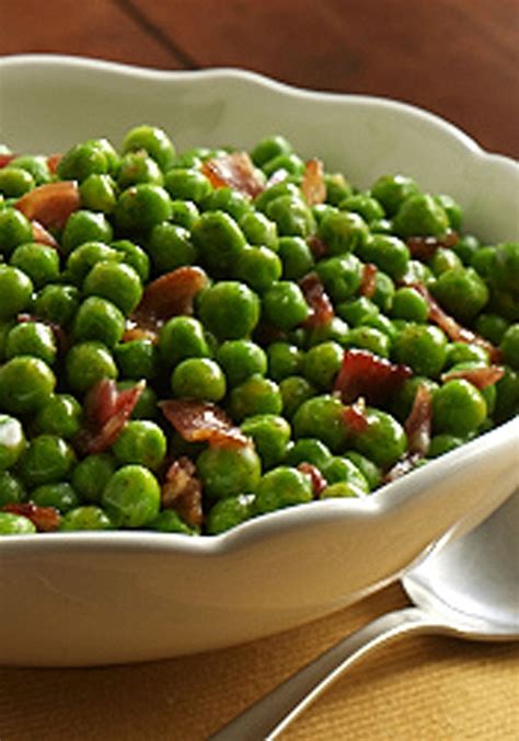 Peas With Bacon Recipe Christmas Dinner Side Dishes Dinner Side