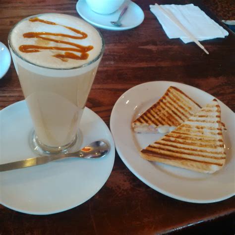 Christmas is always such a magical time of year at costa coffee. Costa Coffee, Medium Sticky Toffee Latte & a Ham & Cheese Toastie (Christmas 2014) | Ham and ...