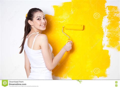 Topic Repair And Painting Of Walls And Apartments Stock Image Image Of Cute Laughing 73002385