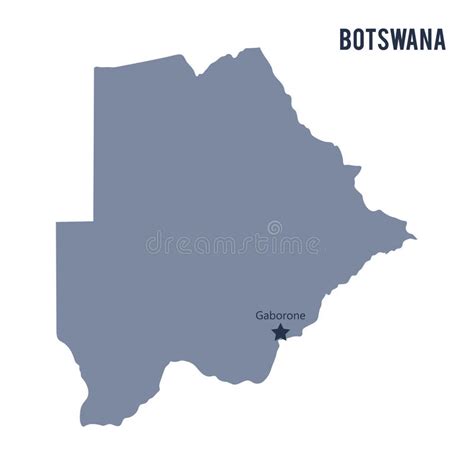Vector Map Of Botswana Isolated On White Background Stock Illustration