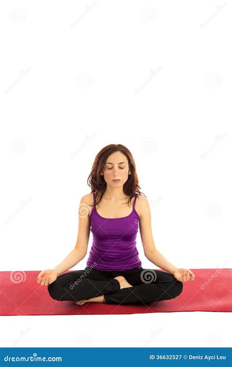 Seated Yoga Position Stock Image Image Of Female Meditation 36632527