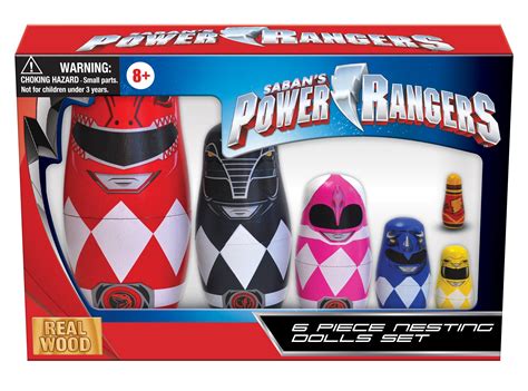 Power Rangers Wooden Nesting Doll Set By Ppw Toys Tokunation