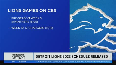 Detroit Lions 2023 Schedule Released Youtube