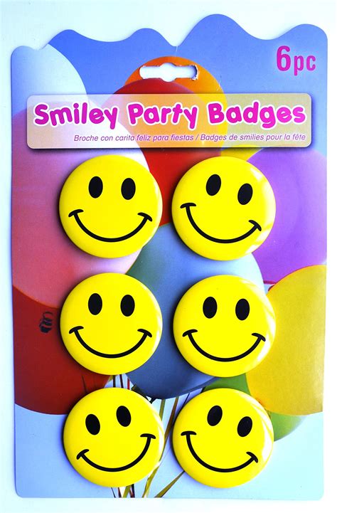 6 X Smiley Face Party Badges Badge Smile Buy Online In Uae Kids