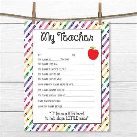 All About My Teacher Free Printable Printable Word Searches
