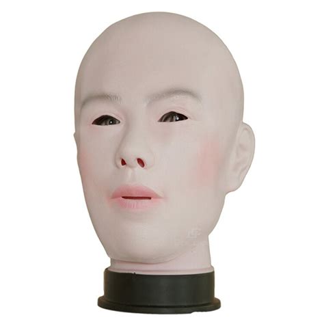 top grade 100 latex handmade silicone sexy and sweet full head female face mask bald girl lady