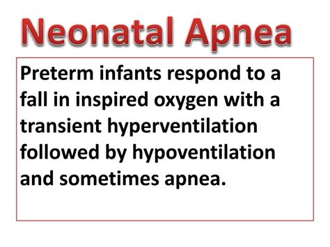 Ppt Neonatal Apnea Powerpoint Presentation Free Download Id5406187