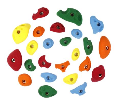 Atomik Climbing Holds 24 Pack Bolt Ons For Kids Wall Great