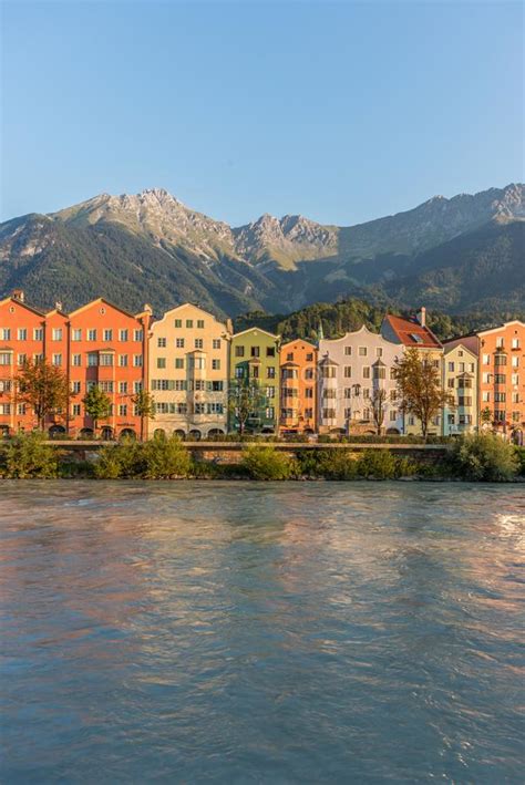 Inn River On Its Way Through Innsbruck Austria Stock Photo Image Of