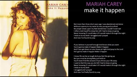 mariah carey make it happen lyrics youtube