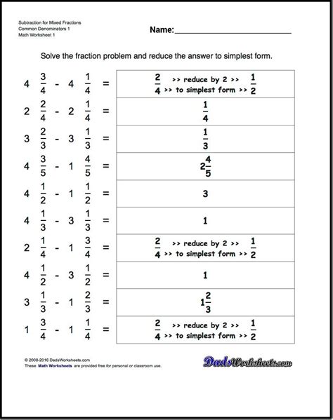 Ordering Fractions Worksheet Pdf With Answers - kidsworksheetfun