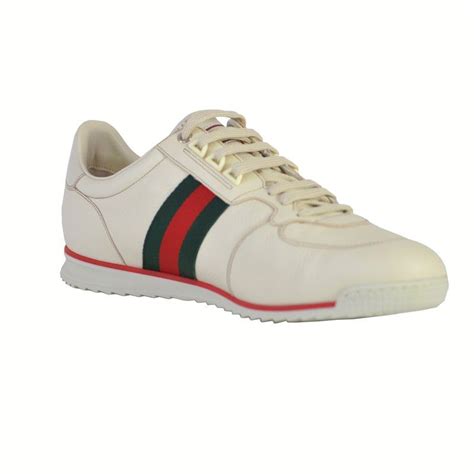 Gucci Beige Leather Athletic Sneakers Shoes Us 135 Eu 465 Gucci Sz 125