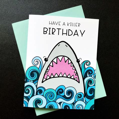 Free Printable Shark Birthday Card