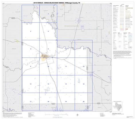 2010 Census County Block Map Wilbarger County Index Side 1 Of 1