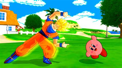 Goku And Kirby Fusion Gorby Vs Super Mario Dbz Tenkaichi 3 Mod