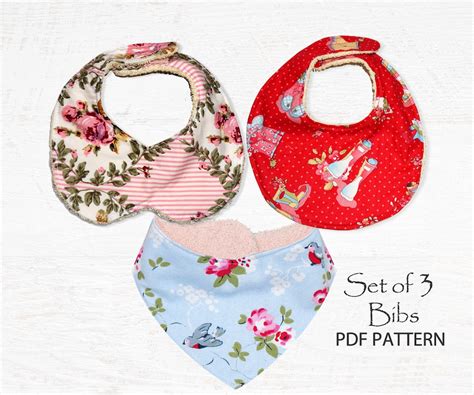 Bib Patterns Baby Sewing Pattern For Bibs Pdf Sewing Etsy