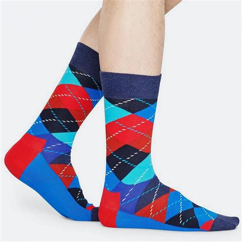 Happy Socks Argyle Sock Ανδρικές Κάλτσες Multicolor Ary01 6300