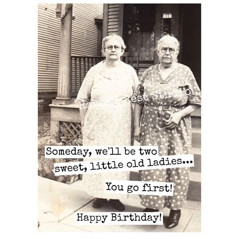 Card 406b Funny Birthday Card Someday Well Be Two Sweet Little Old