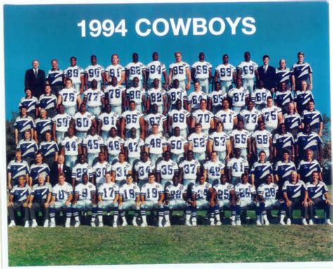 1994 Dallas Cowboys 8x10 Team Photo Aikman Smith Irvin Football Texas
