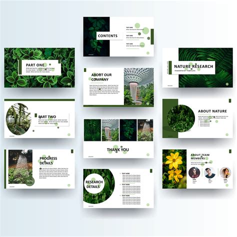 Free Download Nature Research Ppt Template On Behance