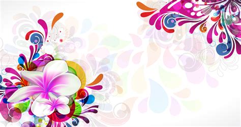 Illustration Vector Design Colorful Floral Background Vector