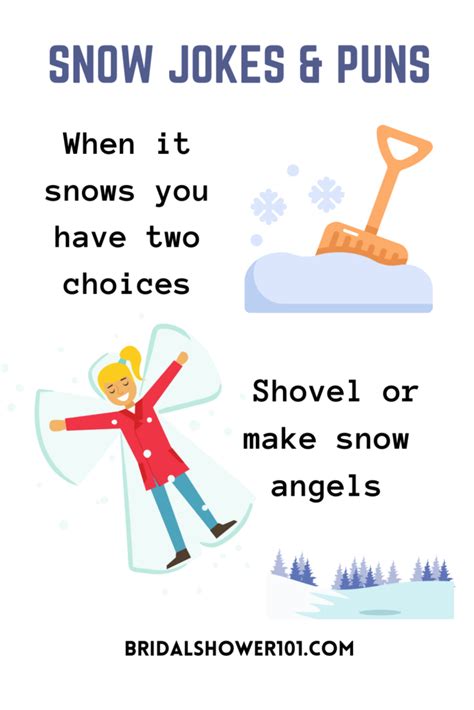 81 Funny Snow Puns For Winter Lovers Bridal Shower 101