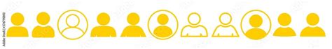 User Icon Yellow Avatar Illustration Client Symbol Member Profile